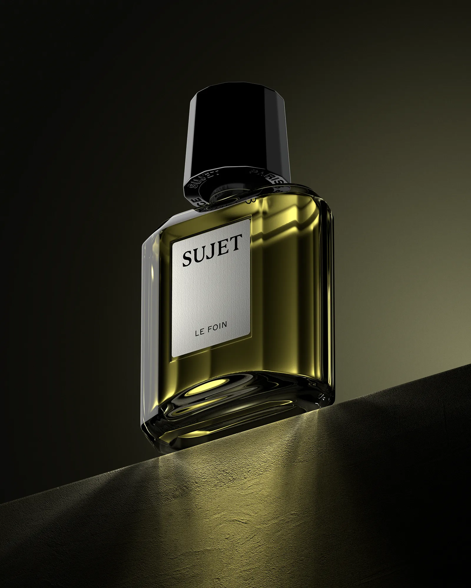 parfum sujet le foin houdini artist packshot 3D angle c4D redshift